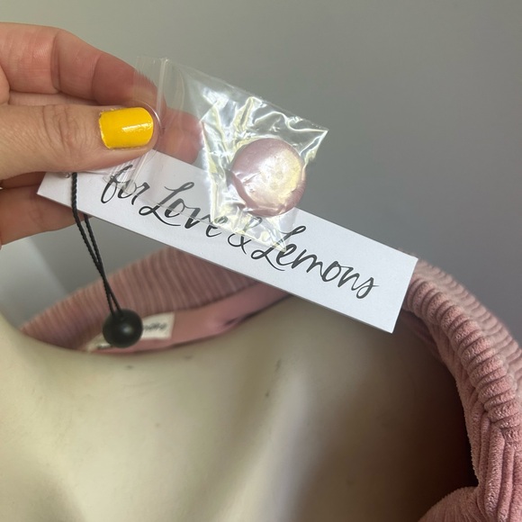 For love & lemons pink corduroy blazer skirt set - Picture 3 of 7